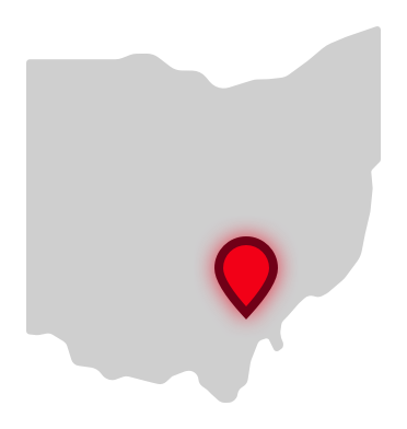 Ohio University location on Ohio map